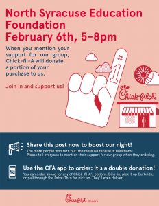 Chick-fil-A Fundraiser (Cicero, NY) @ Chick-fil-A